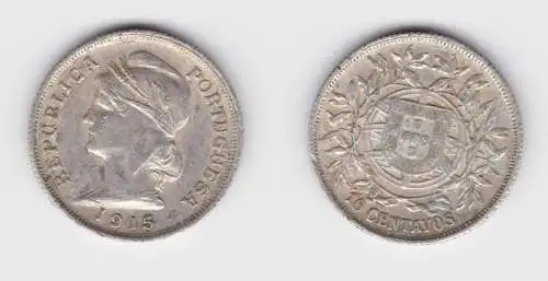 10 Centavos Silber Münze Portugal 1915 (155639)