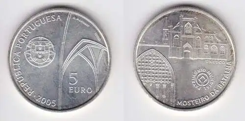 5 Euro Silbermünze 2005 Portugal Unesco Mosteiro da Batalha (155838)