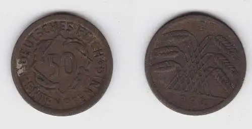 50 Rentenpfennig Messing Münze Weimarer Republik 1924 E Jäger 310 (155924)