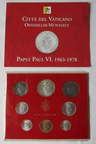 Vatikan offizieller KMS 1970 orig. Blister incl. 500 Lire Silbermünze (108049)