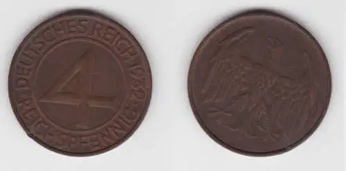 4 Pfennig Kupfer Münze Weimarer Republik 1932 A "Brüning Taler" (155080)