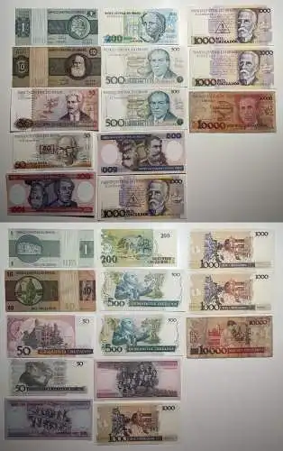 13 Banknoten 1 Cruzeiro bis 10000 Cruzados Brasilien (155133)
