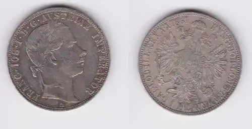 1 Gulden Silber Münze Österreich 1861 A (155546)
