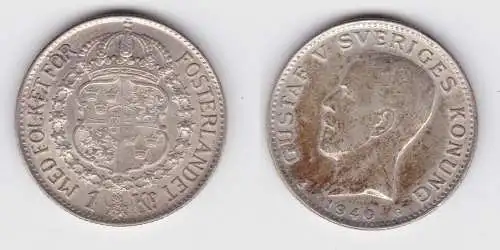 1 Krone Silber Münze Schweden 1940 (156253)