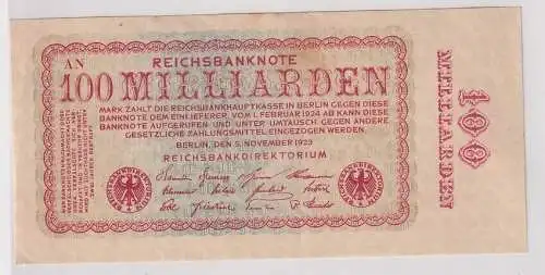 100 Milliarden Mark Inflation Banknote 5.11.1923 Ro.130 a (167206)