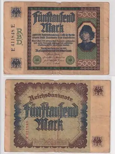 5000 Mark Banknote Berlin 16.September 1922 Rosenberg 76 (167314)