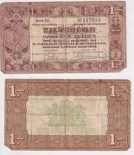 1 Gulden Banknote Niederlande 1. Oktober 1938 Serie EY P 61 (167272)