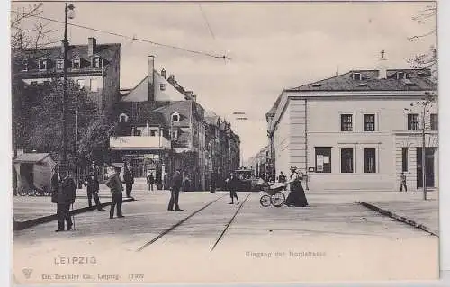 901800 Ak Leipzig Eingang der Nordstrasse um 1900