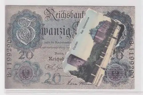907488 Banknoten Ak Eisleben königliches Gymnasium um 1910