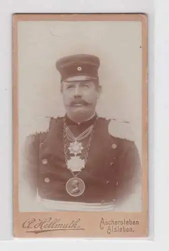 907896 Kabinett Foto Aschersleben Schützen oder Militärverein um 1900