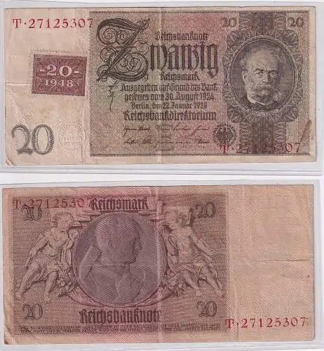 20 Mark Banknote DDR Deutsche Notenbank 1948 Kuponausgabe Ro.Nr.335a (167543)