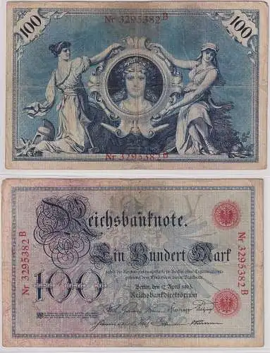100 Mark Banknote Kaiserreich Deutsches Reich 17.04.1903 (166942)