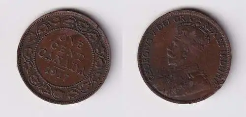 1 Cent Kupfer Münze Kanada Canada 1917 ss+ (167129)
