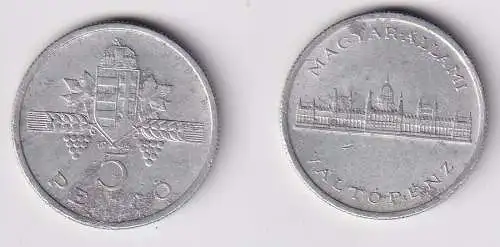5 Pengö Aluminium Münze Ungarn 1945 ss (167004)
