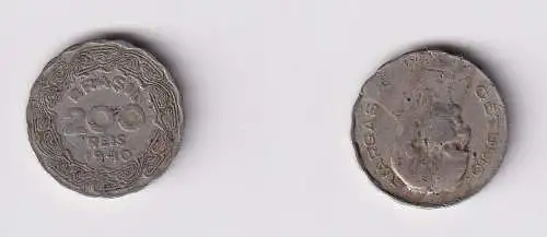 200 Reis Kupfer Nickel Münze Brasilien 1940 Getulio Vargas (167140)