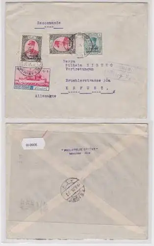 906618 Einschreibebrief Expedition Philatelie Orient nach Erfurt 1935