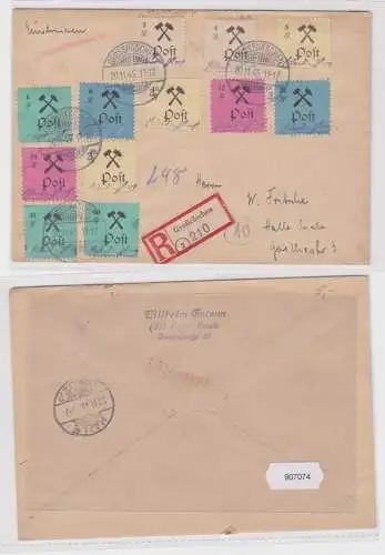 907074 Einschreibebrief Satzbrief Lokalausgabe Großräschen 1946 Mi 13-24