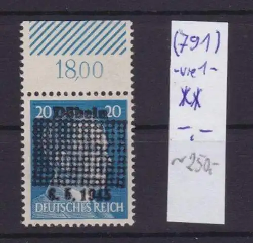 159953 Lokalausgabe Döbeln 6.Mai 1945 postfrisch ** Wert ~250 EUR