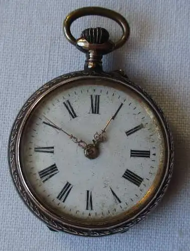 800 Silber Lépine Taschenuhr mit Galloné Gehäuse Eugen Porcher um 1910 (156895)