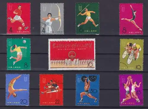 VR China 1965 Briefmarken Michel 903 bis 913 gest. (148880)