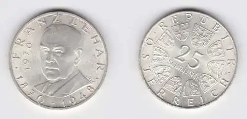 25 Schilling Silber Münze Österreich 1970 Franz Lehar 1870-1948 (155530)