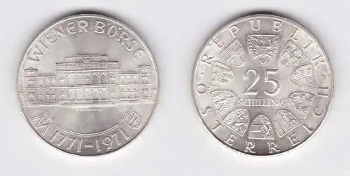 25 Schilling Silber Münze Österreich Wiener Börse 1771-1971 (155547)