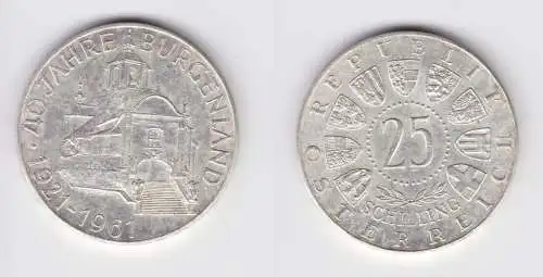 25 Schilling Silber Münze Österreich 40 Jahre Burgenland 1921-1961 (155597)