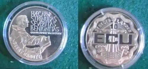 10 ECU Nickel Münzen Niederlande 1990 Geert Groote- Haek Arma Strenuitas(125735)