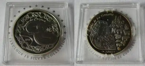 10 Euro Silbermünze Frankreich Fables de la Fontaine 2013 PP (133046)