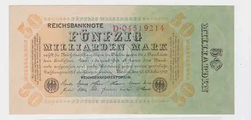 50 Milliarden Mark Banknote Berlin 10.Oktober 1923 Rosenberg 116 a (117567)