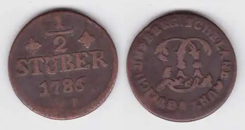 1/2 Stüber Kupfer Münze Jülich-Berg 1786 f.ss (142871)