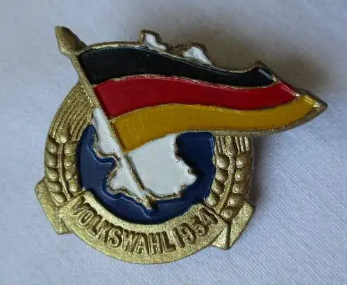 Seltenes DDR Papp Abzeichen Volkswahl 1954 (134365)