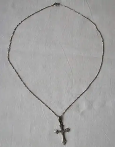 Dekorative Damen Halskette mit Anhänger 900er Silber kirchliches Kreuz (161408)