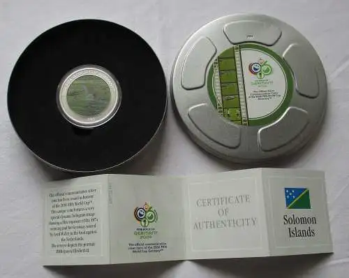 10 Dollar Silber Münze Solomon Islands 2005 FIFA Fußball WM 2006 (160820)
