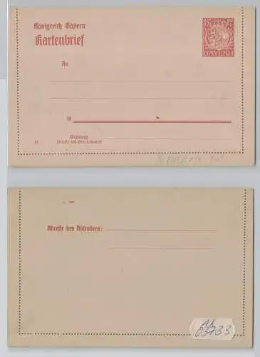 03733 Ganzsachen Kartenbrief K6/03 Bayern 15 Pfennig 1919