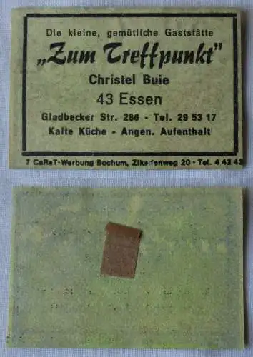 Streichholzetikett Gaststätte "Zum Treffpunkt" Christel Buie Essen (144921)