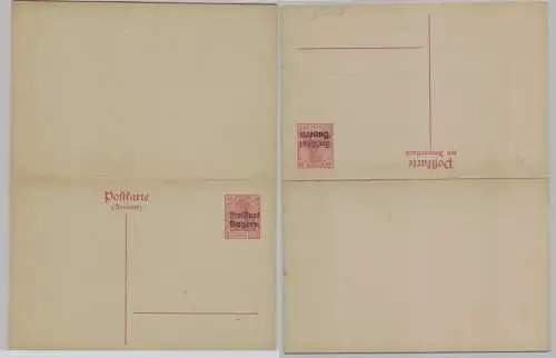 37265 GS Postkarte mit Antwort P113 Bayern 10/10 Pfennig um 1919