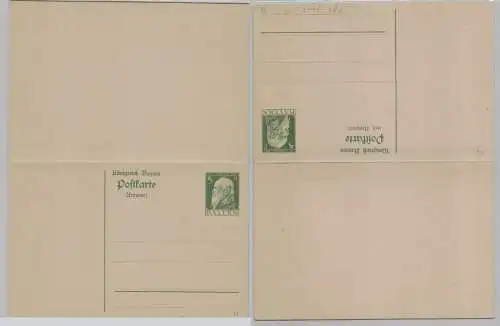 06969 GS Postkarte mit Antwort P89/01 Bayern 5 Pfennig um 1911