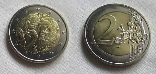 2 Euro Bi-Metall Münze Frankreich 2017 100.Todestag Auguste Rodin (159360)