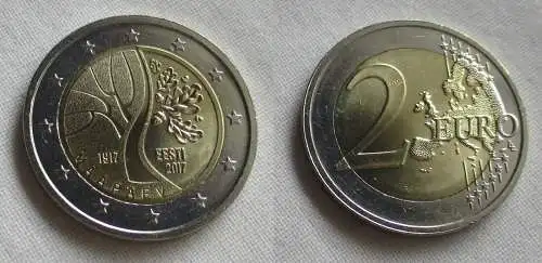 2 Euro Münze Estland 2017 Unabhängikeit Estlands Stgl. (160739)