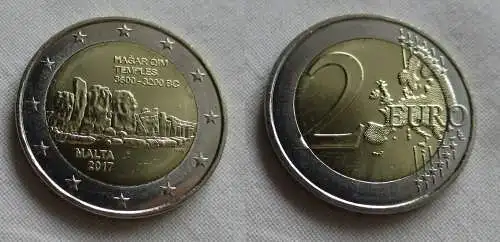 2 Euro Gedenkmünze Malta 2017 Hagar Qim Tempel Stgl. (159343)