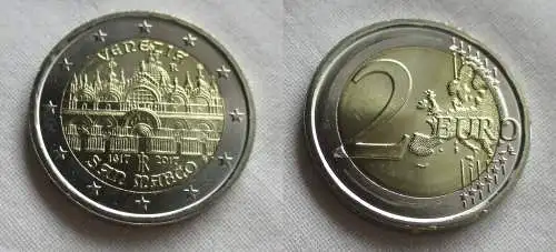 2 Euro Bi-Metall Münze Italien 2017 Basilika San Marco in Venedig (159341)