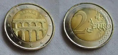 2 Euro Gedenkmünze Spanien 2016 Aqueduc de Ségovie Stgl.  (159578)
