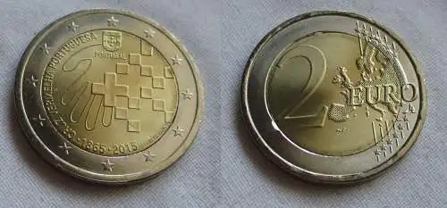 2 Euro Bi-Metall Münze Portugal 2015 150 Jahre Rotes Kreuz (159540)