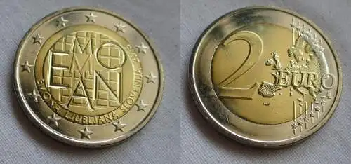 2 Euro Bi-Metall Münze Slowenien 2015 Römische Siedlung Emona (159532)