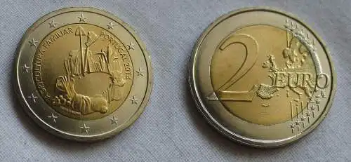 2 Euro Bi-Metall Münze Portugal 2014 familienbetriebene Landwirtschaft (159531)