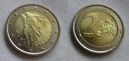 2 Euro Gedenkmünze Italien 2014 200. Jahrestag der Carabinieri Stgl. (159409)