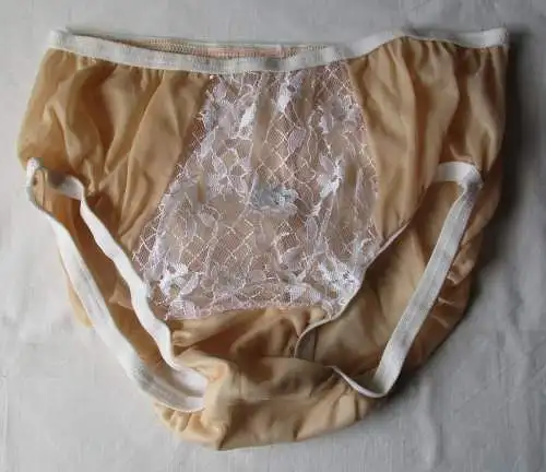 DDR Dessous Slip beige weiß Spitze Dederon Größe 42 Marke Waschgold (158081)