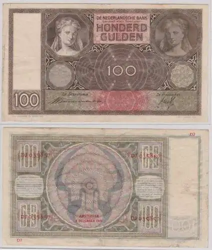 100 Gulden Banknote Niederlande 04.12.1940 Pick 51c (102906)