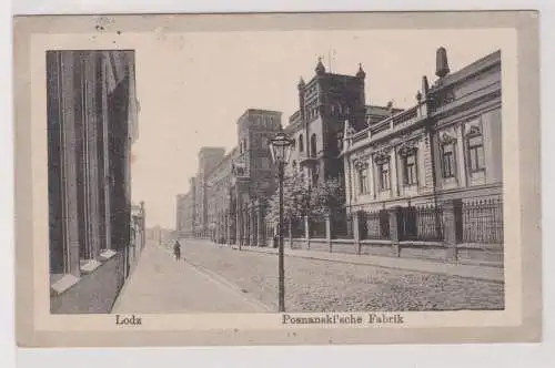 80829 Feldpost Ak Lodz Posnanski´sche Fabrik 1917